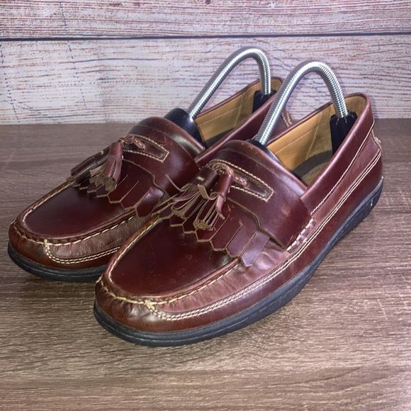 Men’s JOHNSTON & MURPHY Fowler Kiltie Tassel Style 25-8334 - Size 8 Sheepskin - Picture 4 of 14